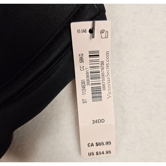 VS Archives Swim Bikini Top Victoria Secret Strappy Sided Bombshell Push Up 34DD - Picture 12 of 16